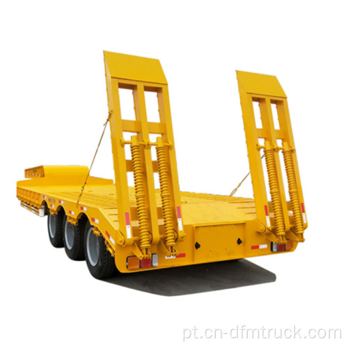 Trailer de plataforma baixa para caminhão carregadeira baixa tri-eixo 50T